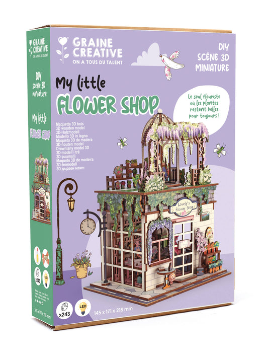 Vitrine 3D Bois Flower Shop