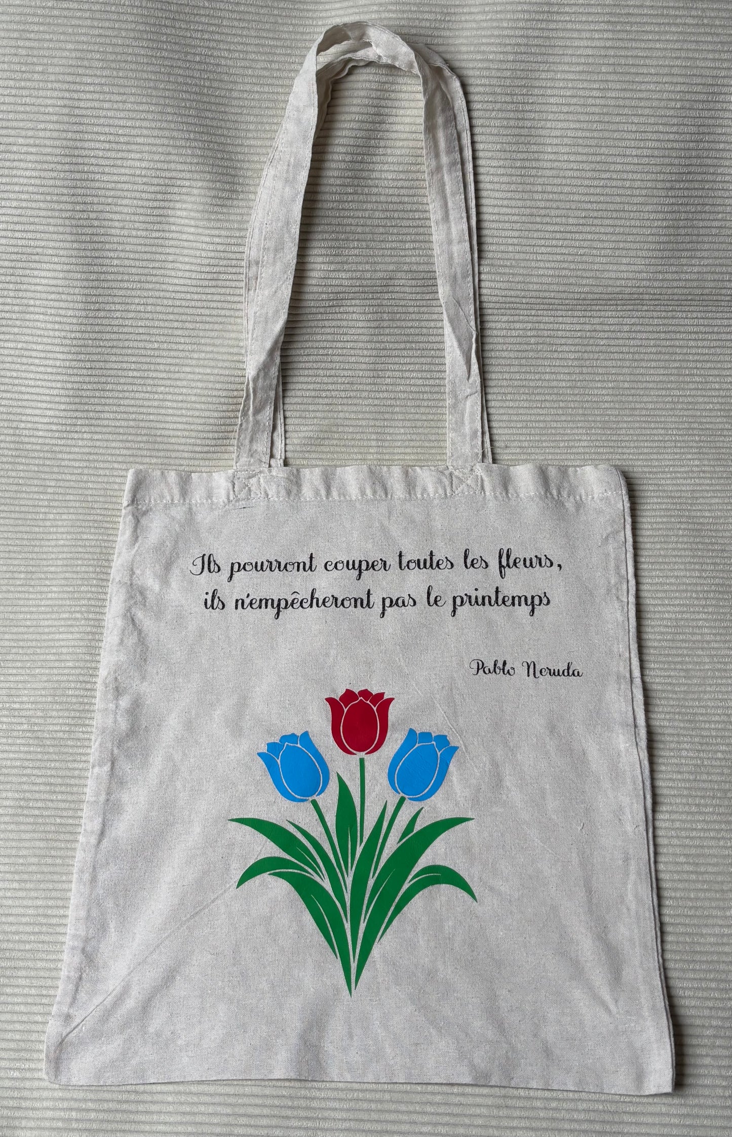 Tote-bag personnalisĂ© - Citation Pablo Neruda đ·