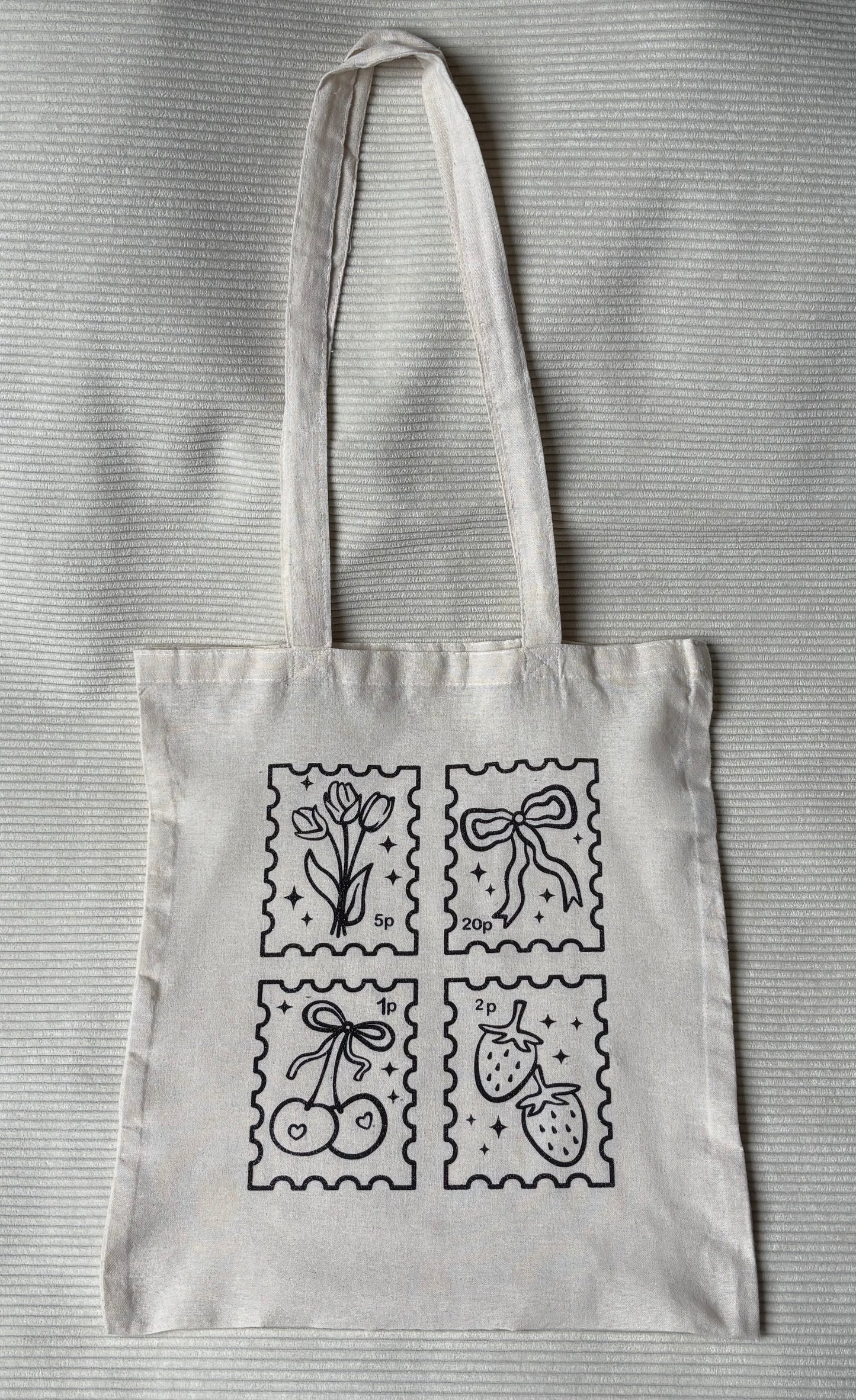 Tote-bag personnalisé - Motif timbre rétro ✉️