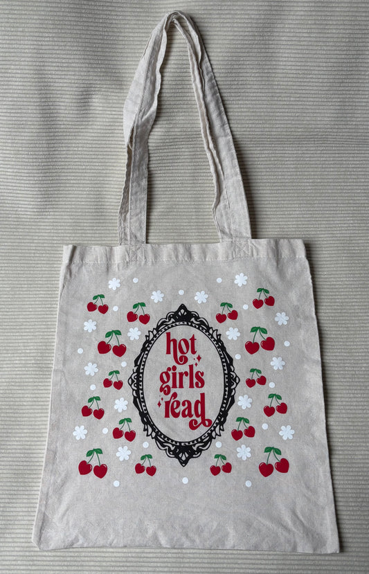 Tote-bag personnalisé - Hot girls read 🍒