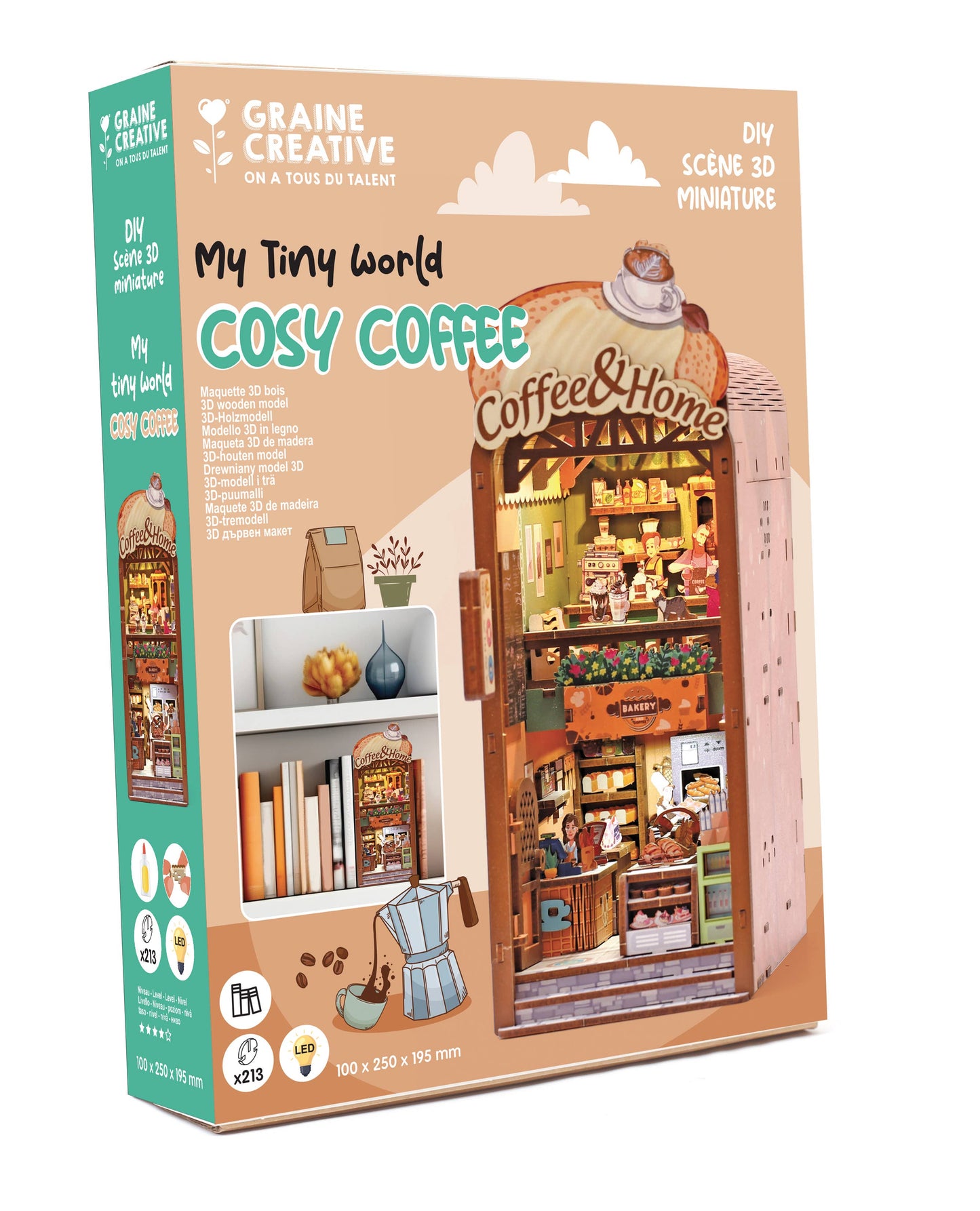 Maquette 3D Bois Cosy Coffee