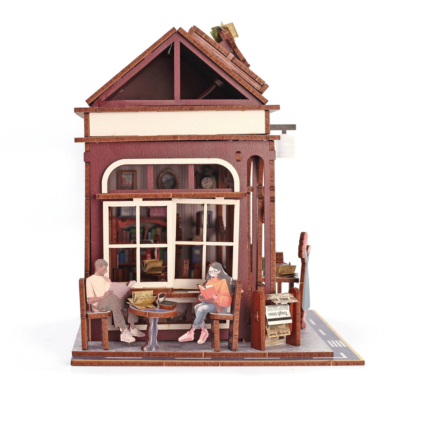 Vitrine 3D Bois Book Store