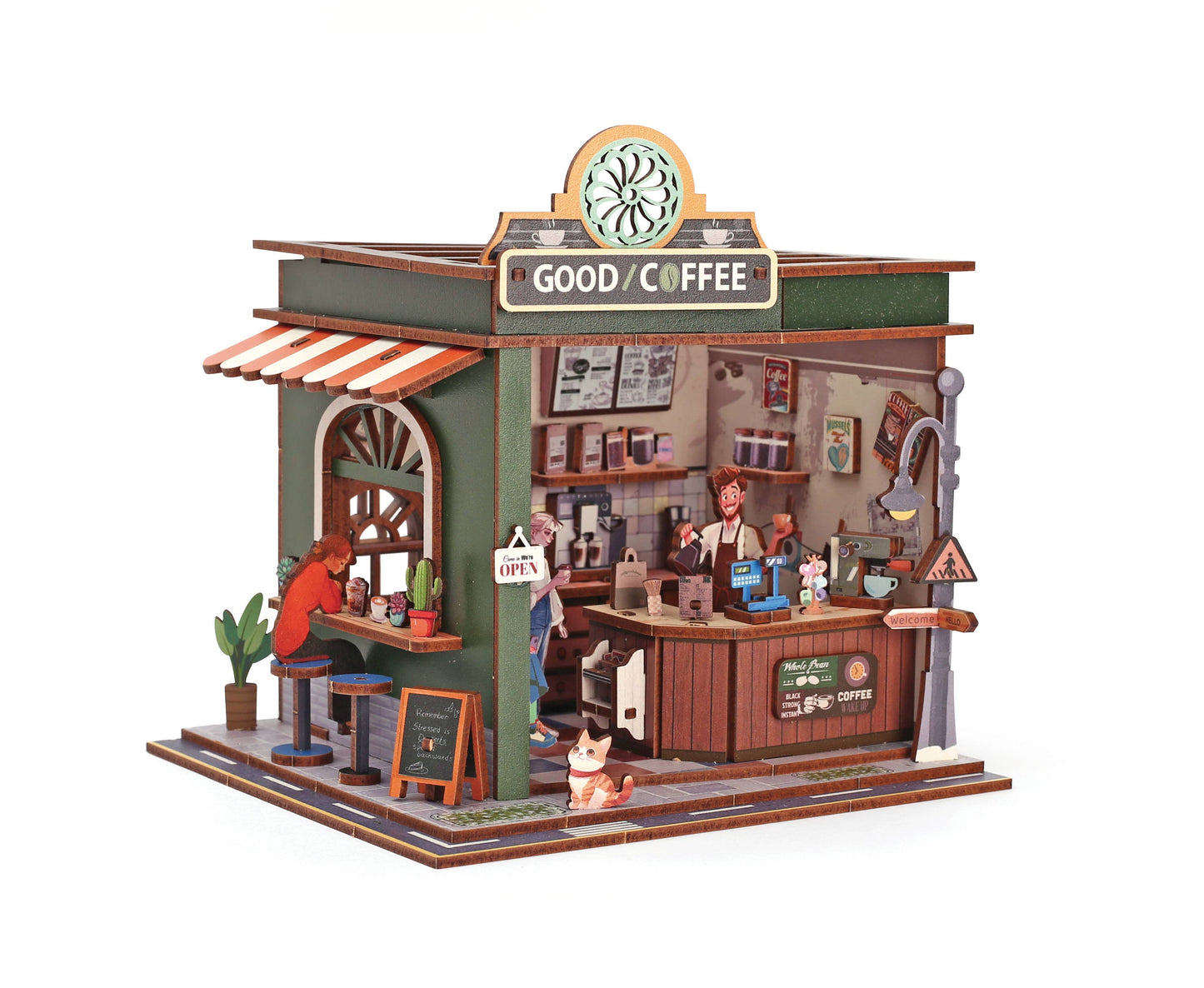 Vitrine 3D Bois Coffee Shop