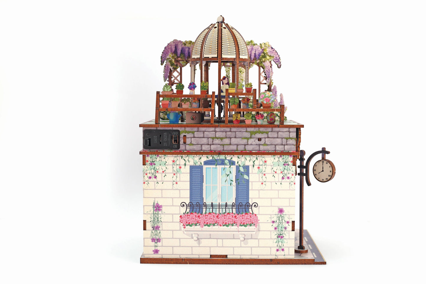 Vitrine 3D Bois Flower Shop