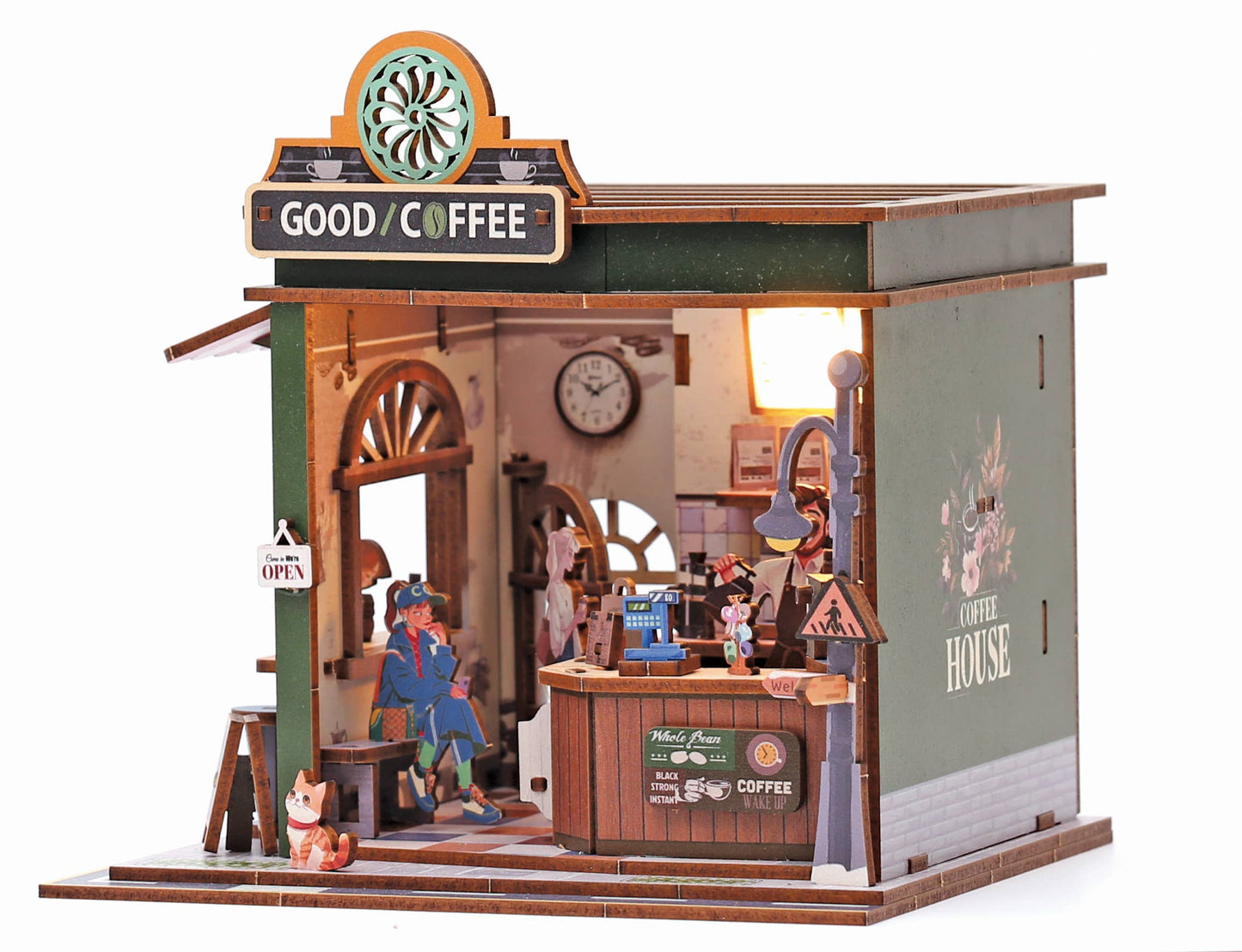 Vitrine 3D Bois Coffee Shop