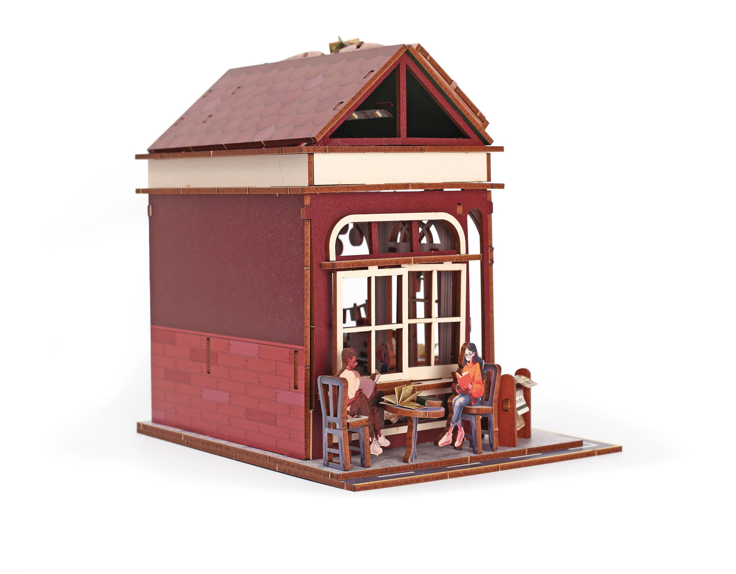 Vitrine 3D Bois Book Store