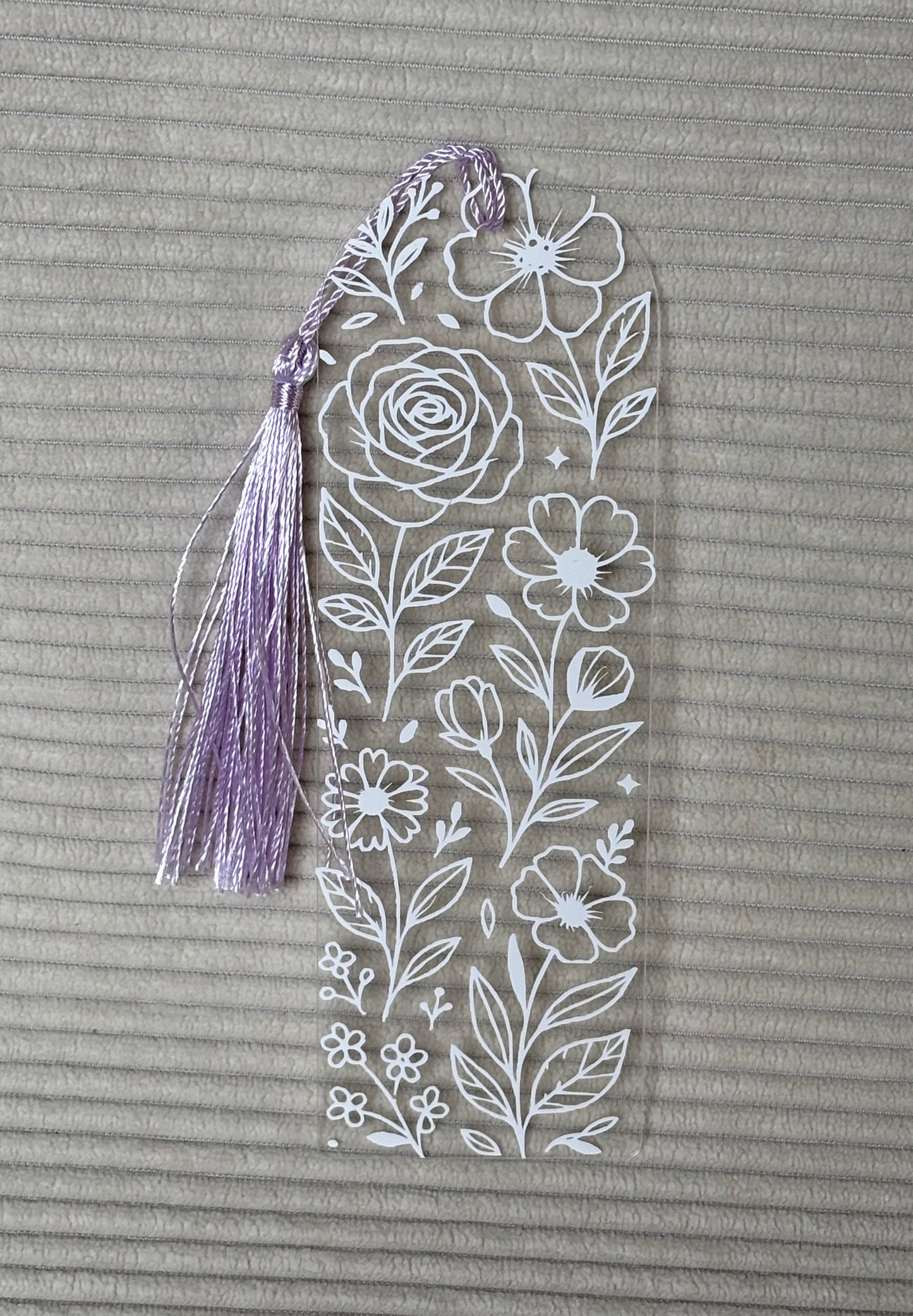Marque-page acrylique personnalisé - Fleurs délicates