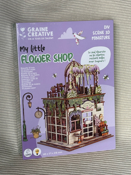 Vitrine 3D Bois Flower Shop