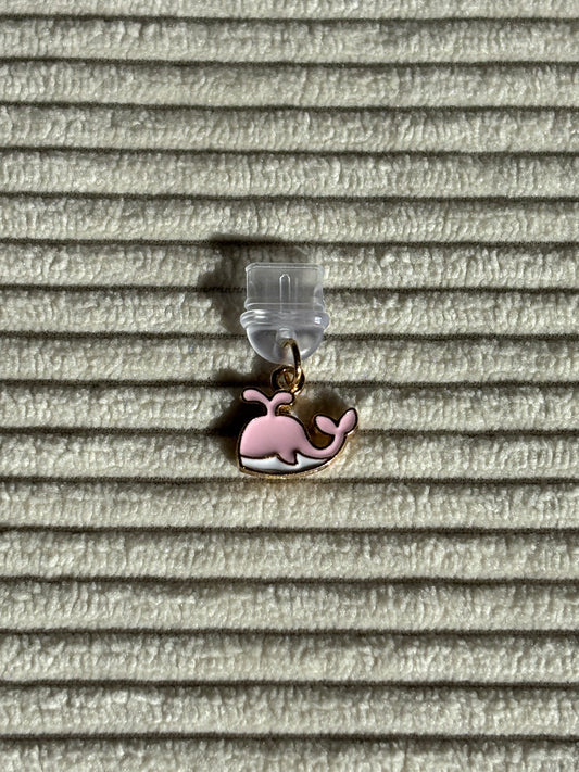 Charm anti-poussière USB-C - Baleine rose