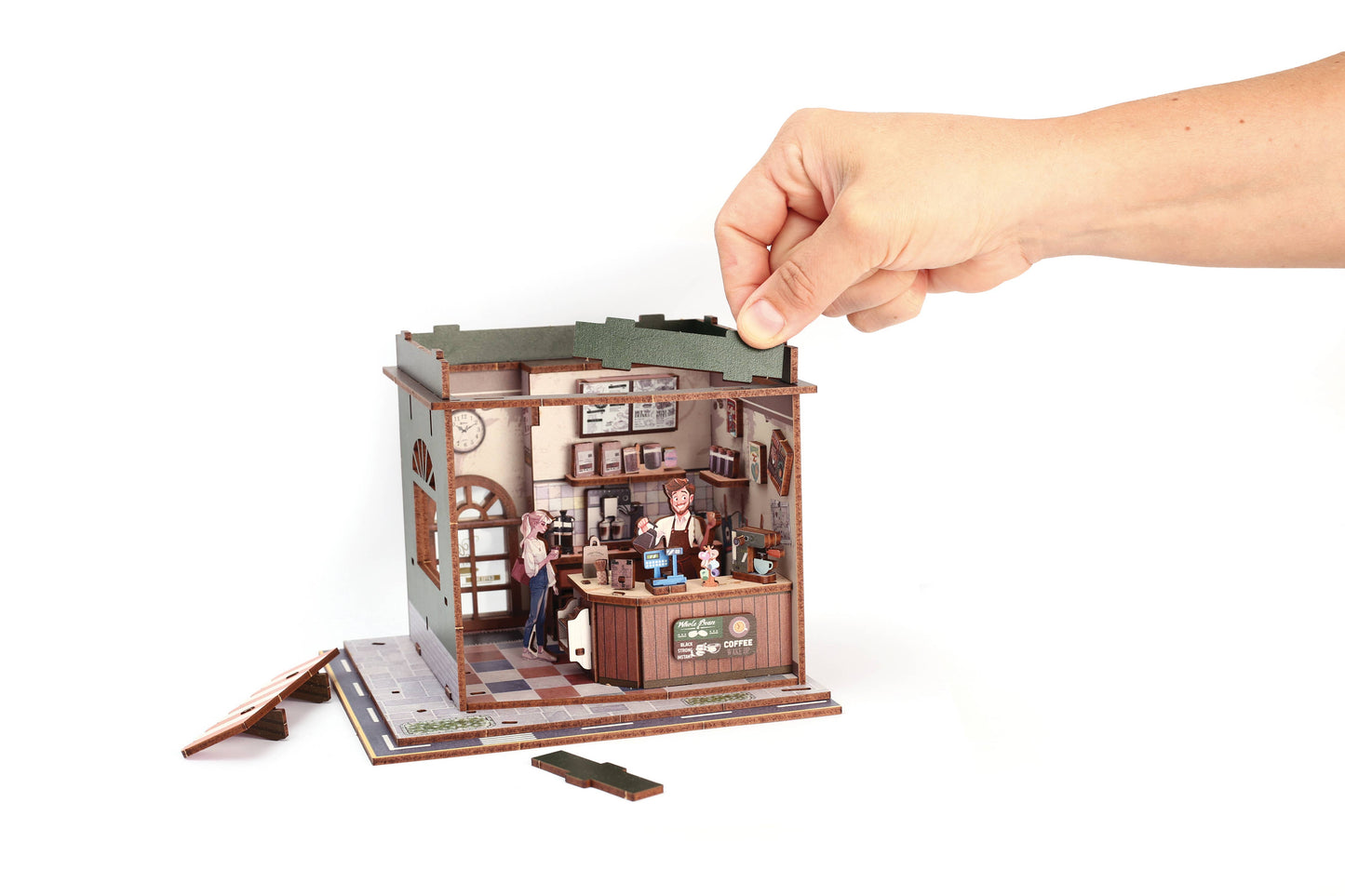 Vitrine 3D Bois Coffee Shop