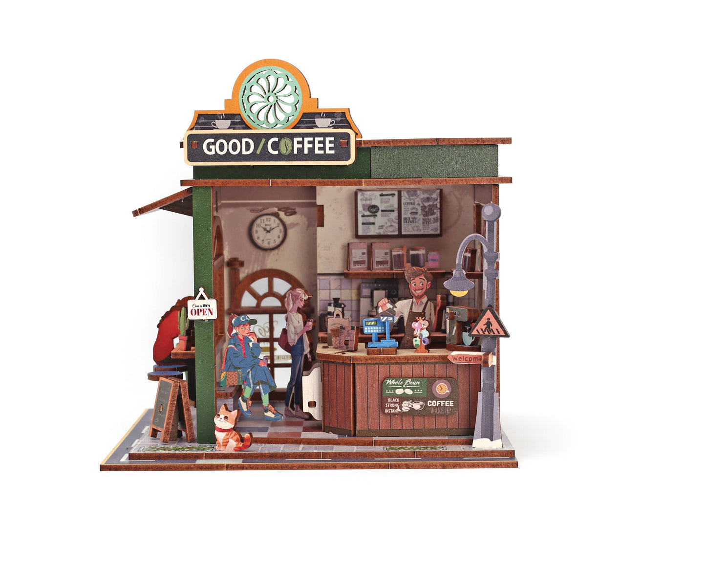 Vitrine 3D Bois Coffee Shop