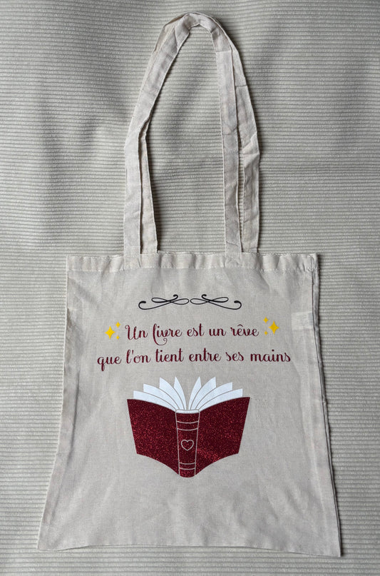 Tote-bag personnalisé - Citation lecture 📖