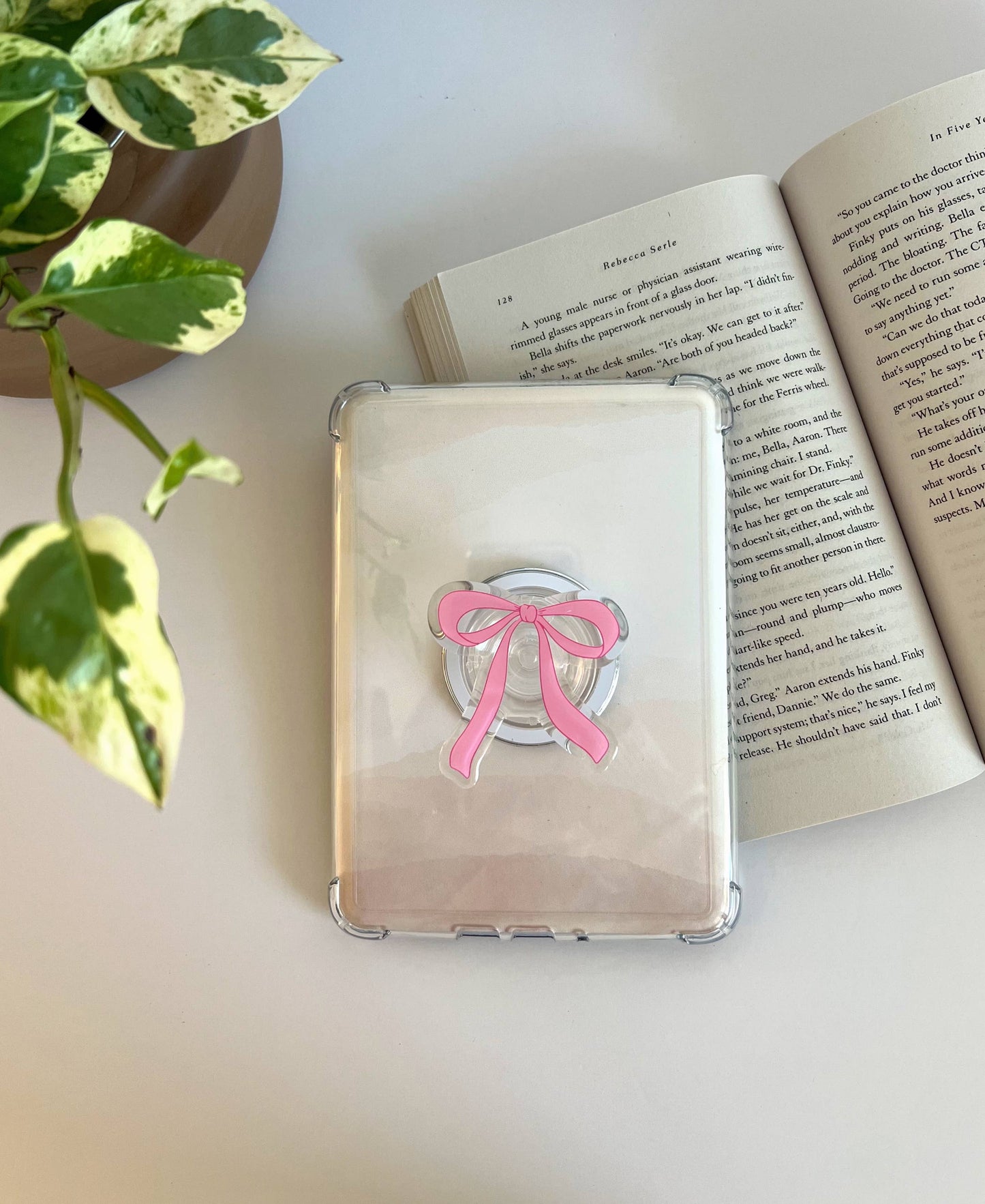 Poignée Kindle - Nœud Rose