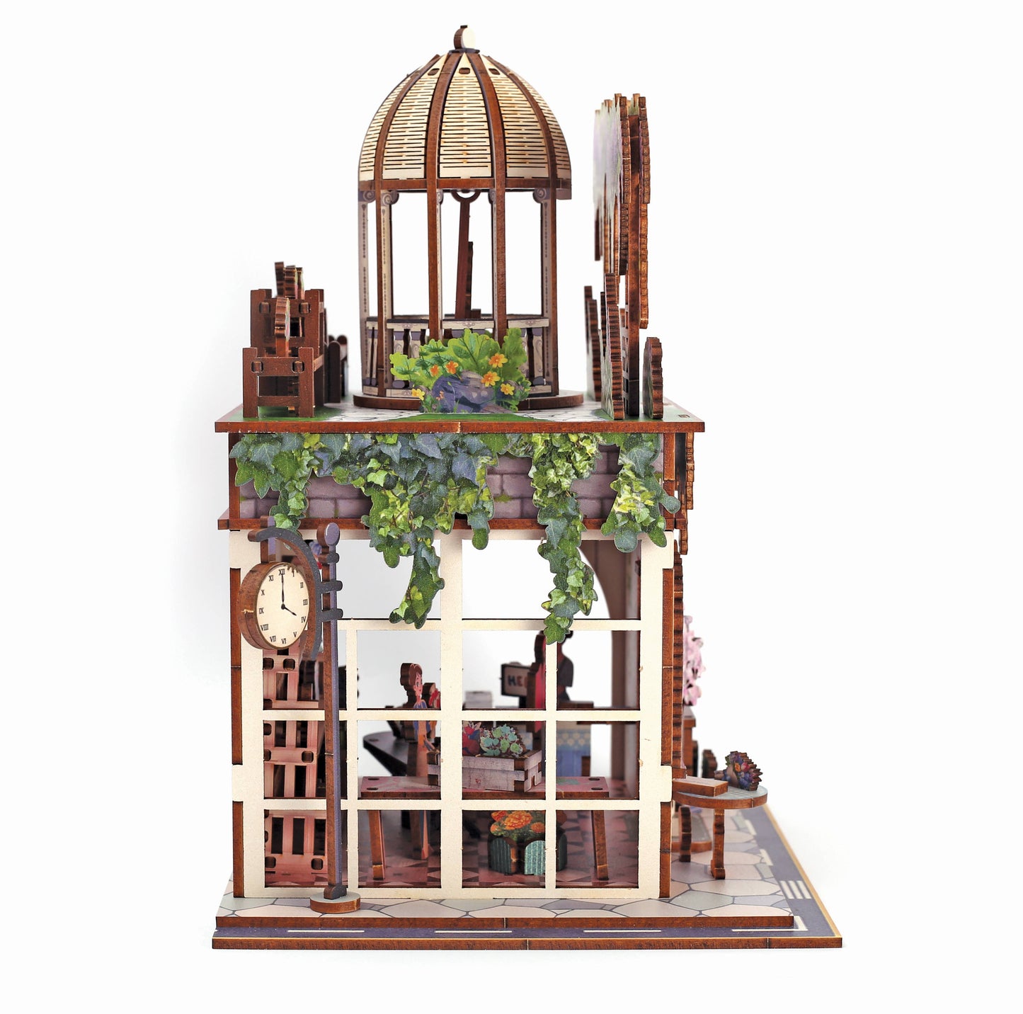 Vitrine 3D Bois Flower Shop