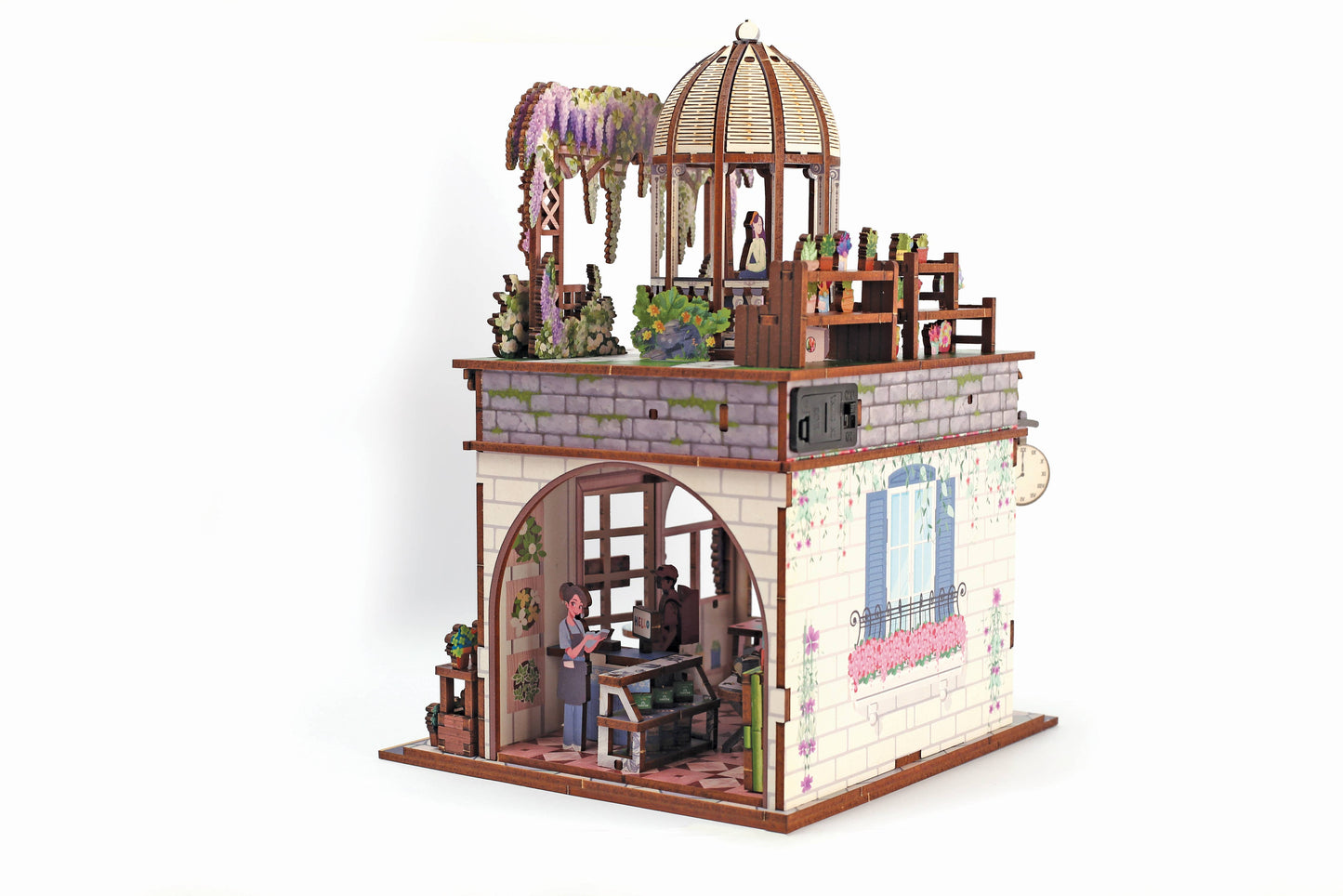 Vitrine 3D Bois Flower Shop