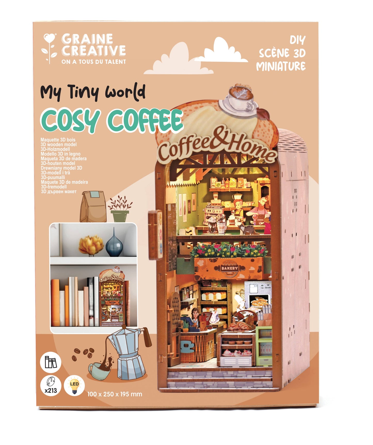 Maquette 3D Bois Cosy Coffee