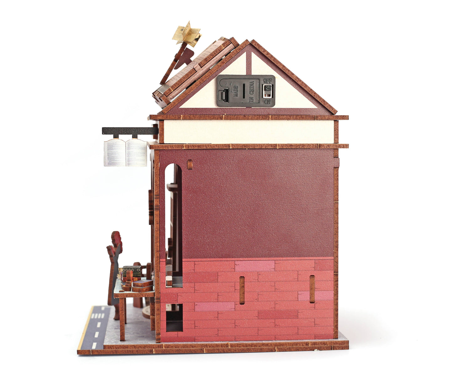 Vitrine 3D Bois Book Store