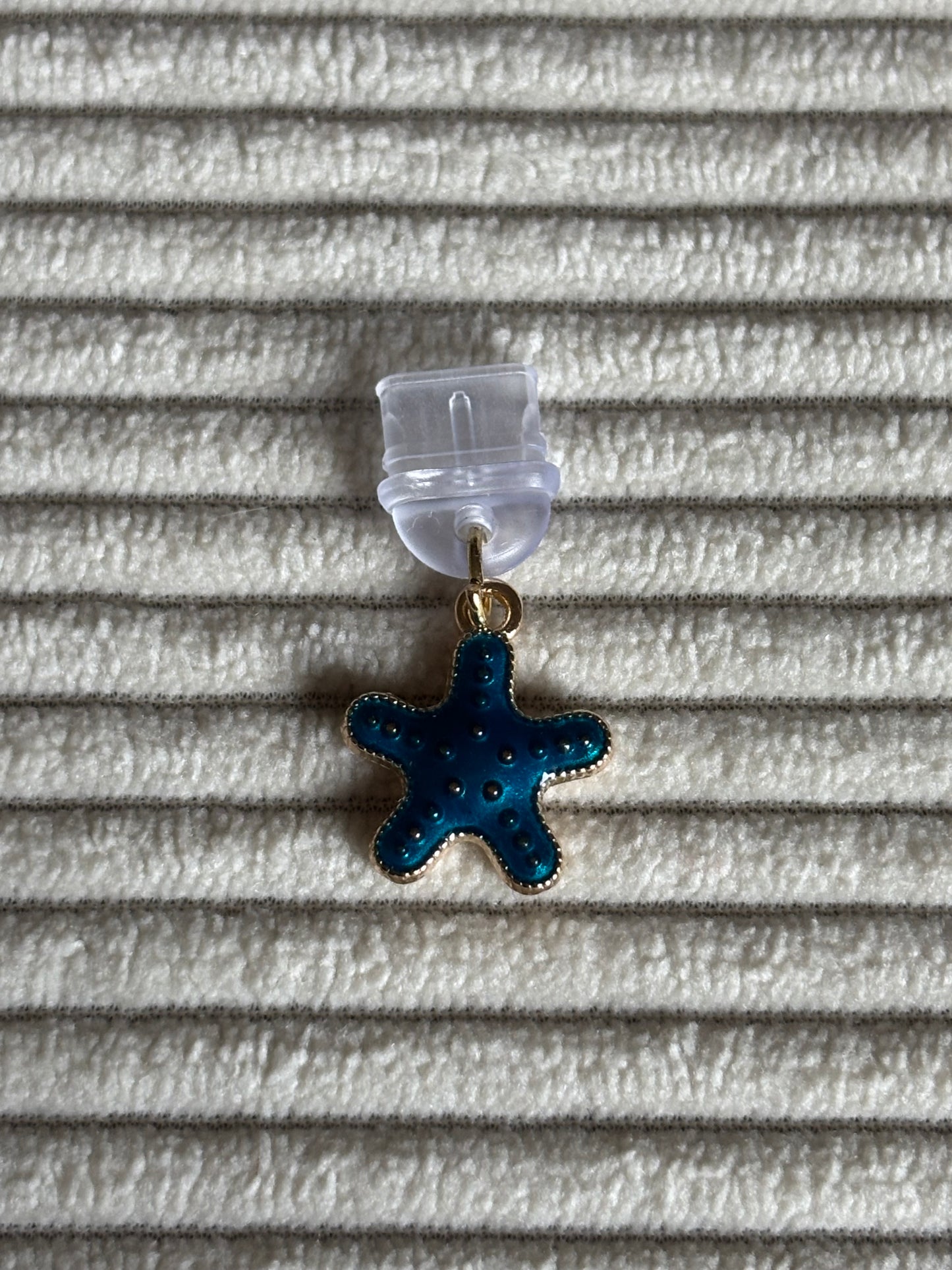 Charm anti-poussière USB-C - Étoile de mer bleu