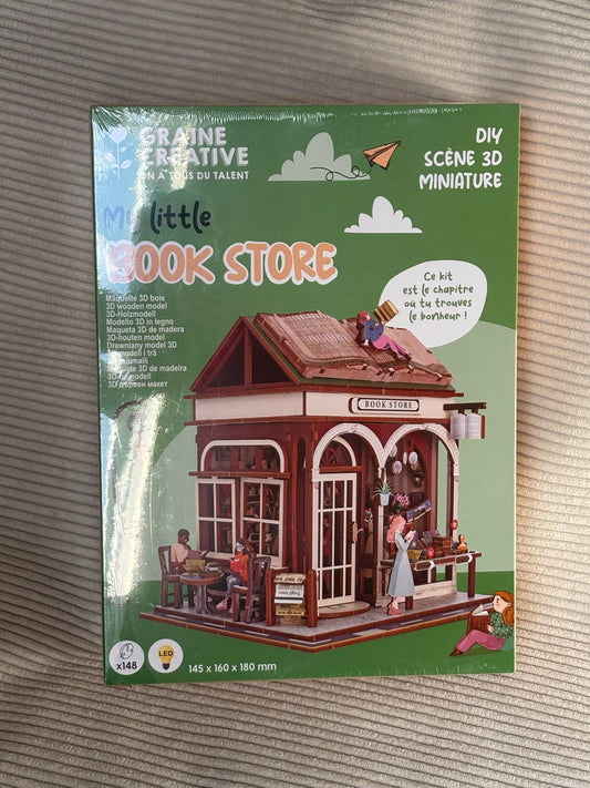 Vitrine 3D Bois Book Store