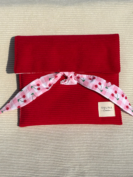 Pochette Livres & Liseuses - Velours & Cerises (Format enveloppe)
