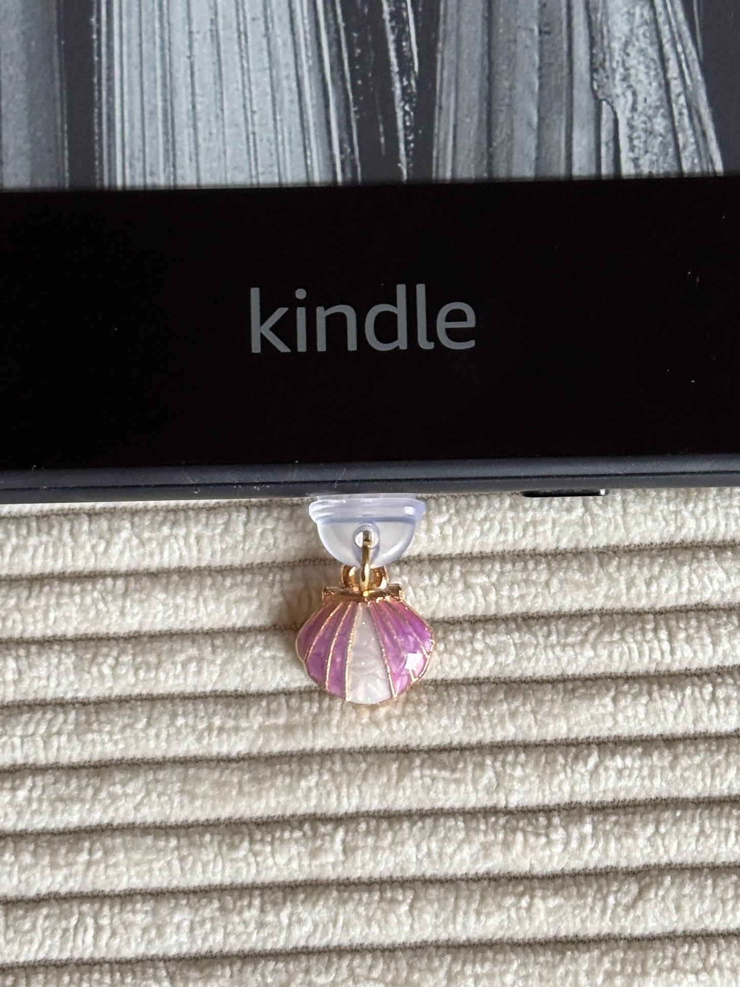 Charm anti-poussière USB-C - Coquillage rose nacré