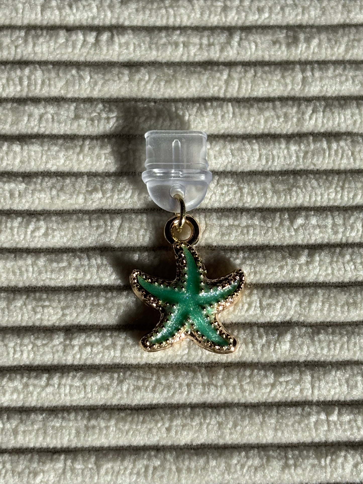 Charm anti-poussière USB-C - Étoile de mer verte