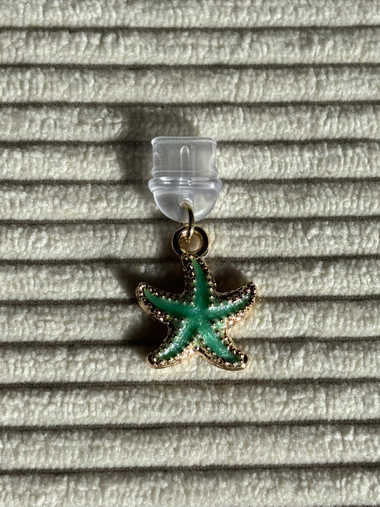 Charm anti-poussière USB-C - Étoile de mer verte