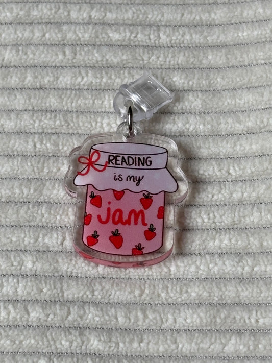 Charm anti-poussière USB-C - Reading is my jam 🍓