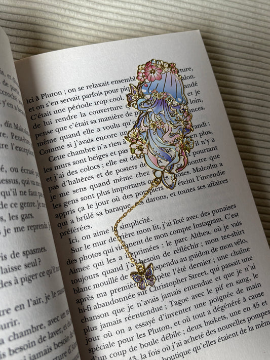 Aurélia — Marque-page Méduse, Fleurs et Papillon