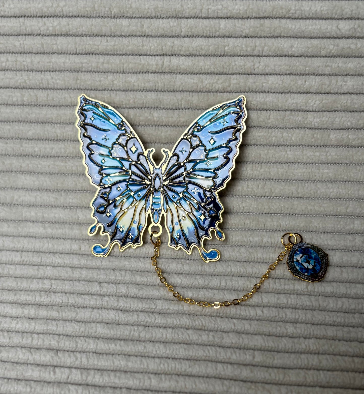 Morphée — Marque-page Papillon bleu nuit