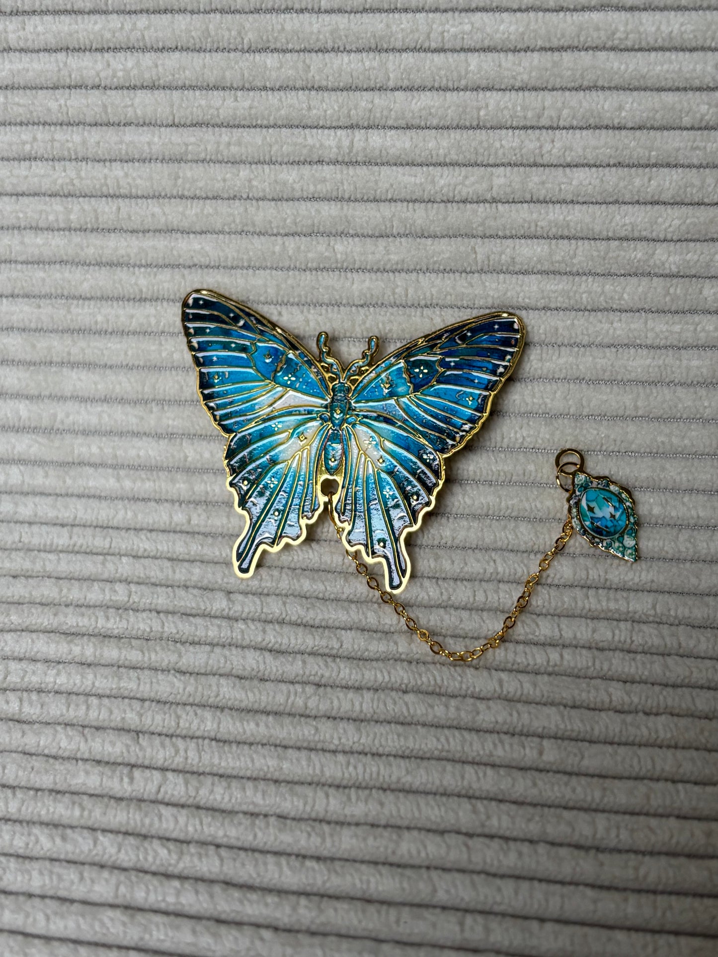 Azura — Marque-page Papillon bleu