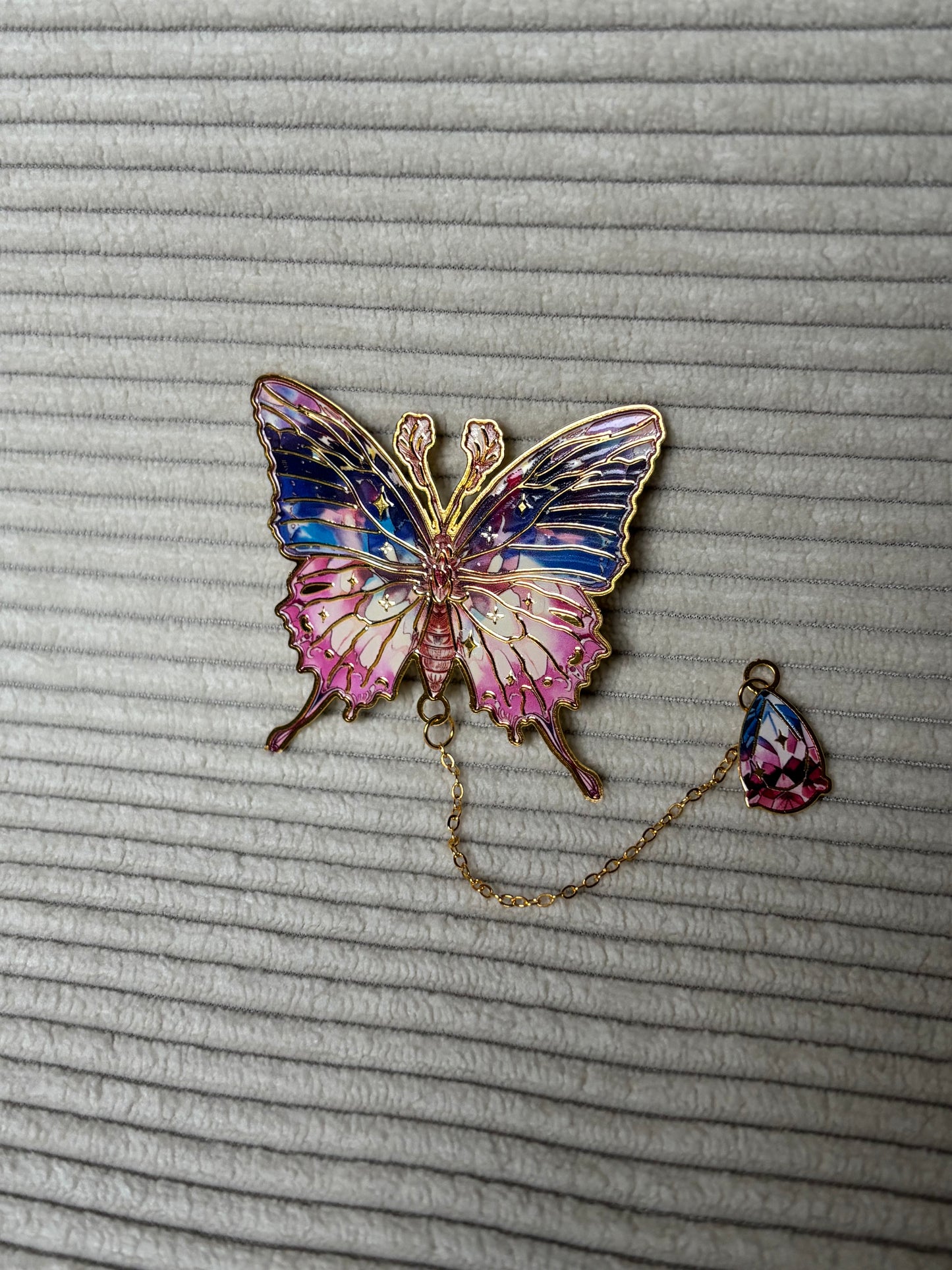 Iris — Marque-page Papillon Rose & Bleu