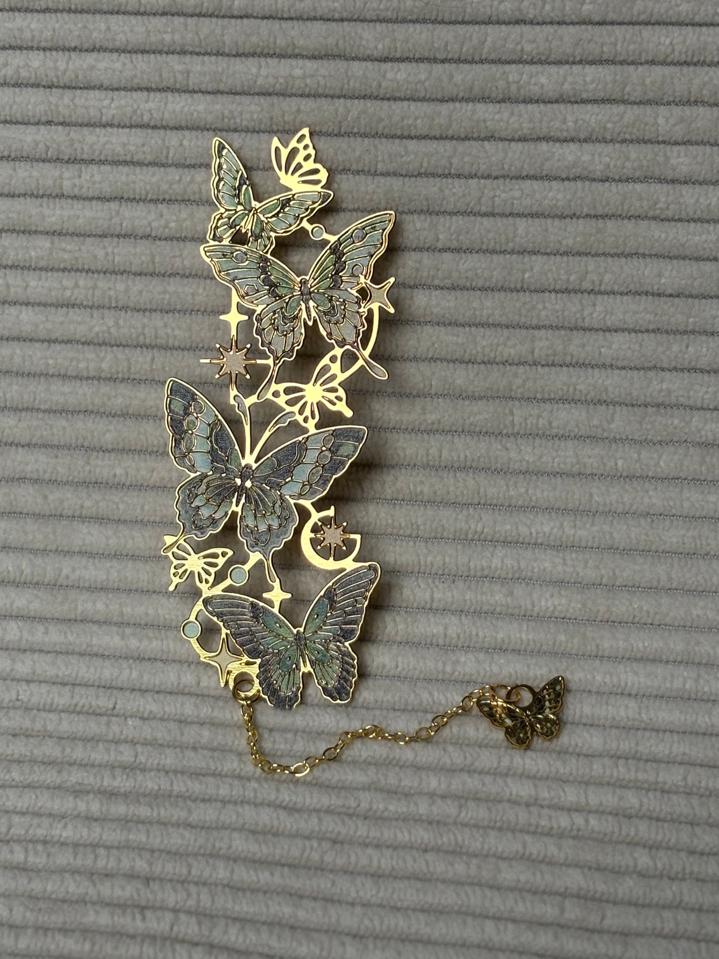 Verdalia — Marque-page Papillons verts & Étoiles