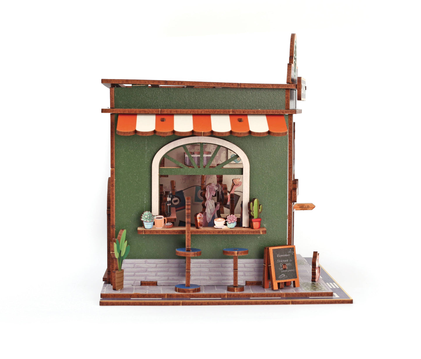 Vitrine 3D Bois Coffee Shop