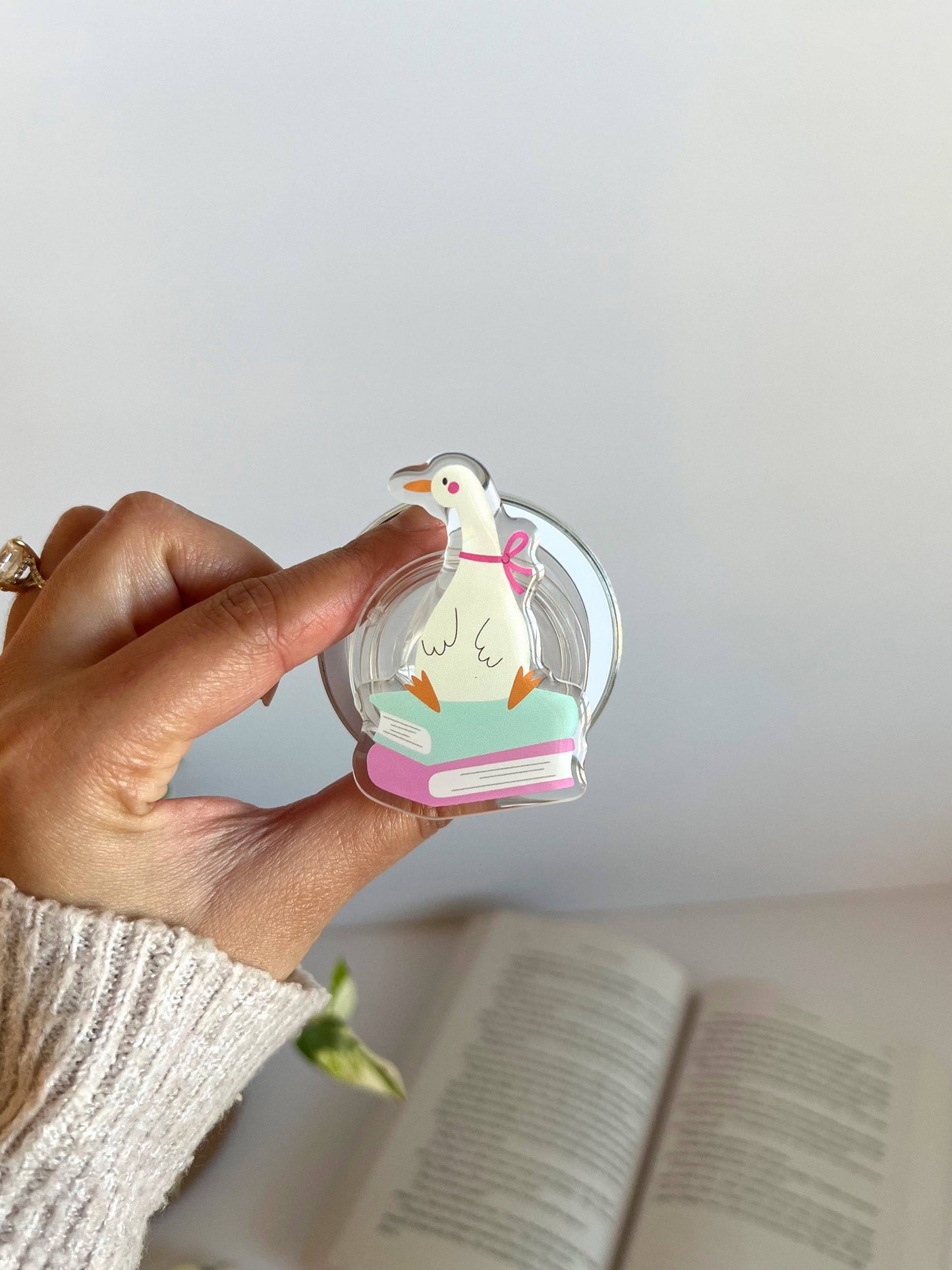 Poignée Kindle - Oie lectrice