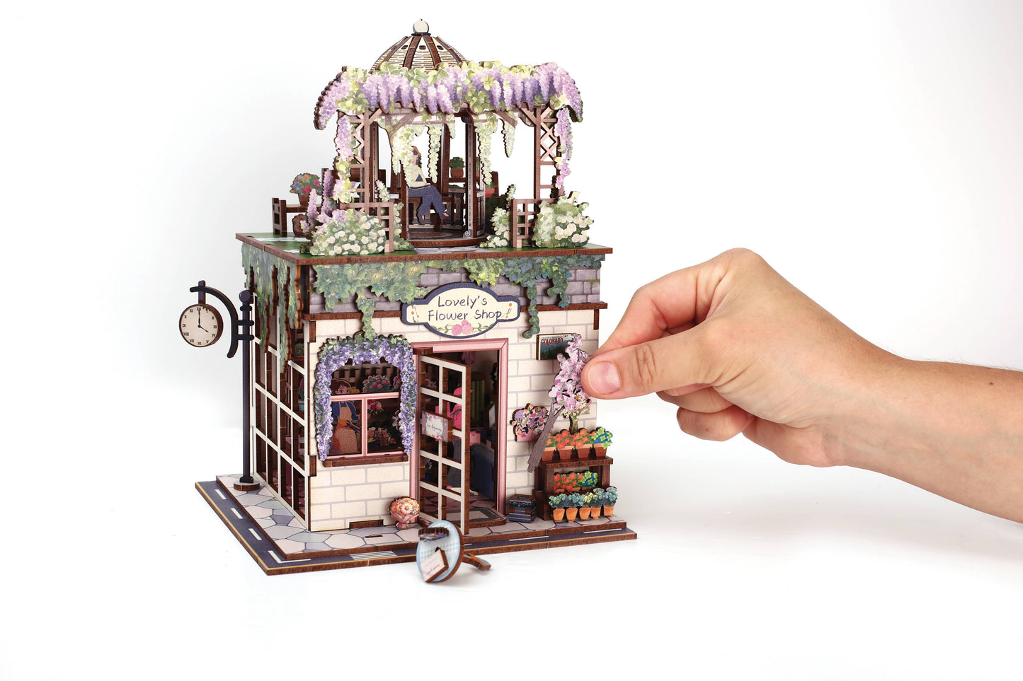 Vitrine 3D Bois Flower Shop