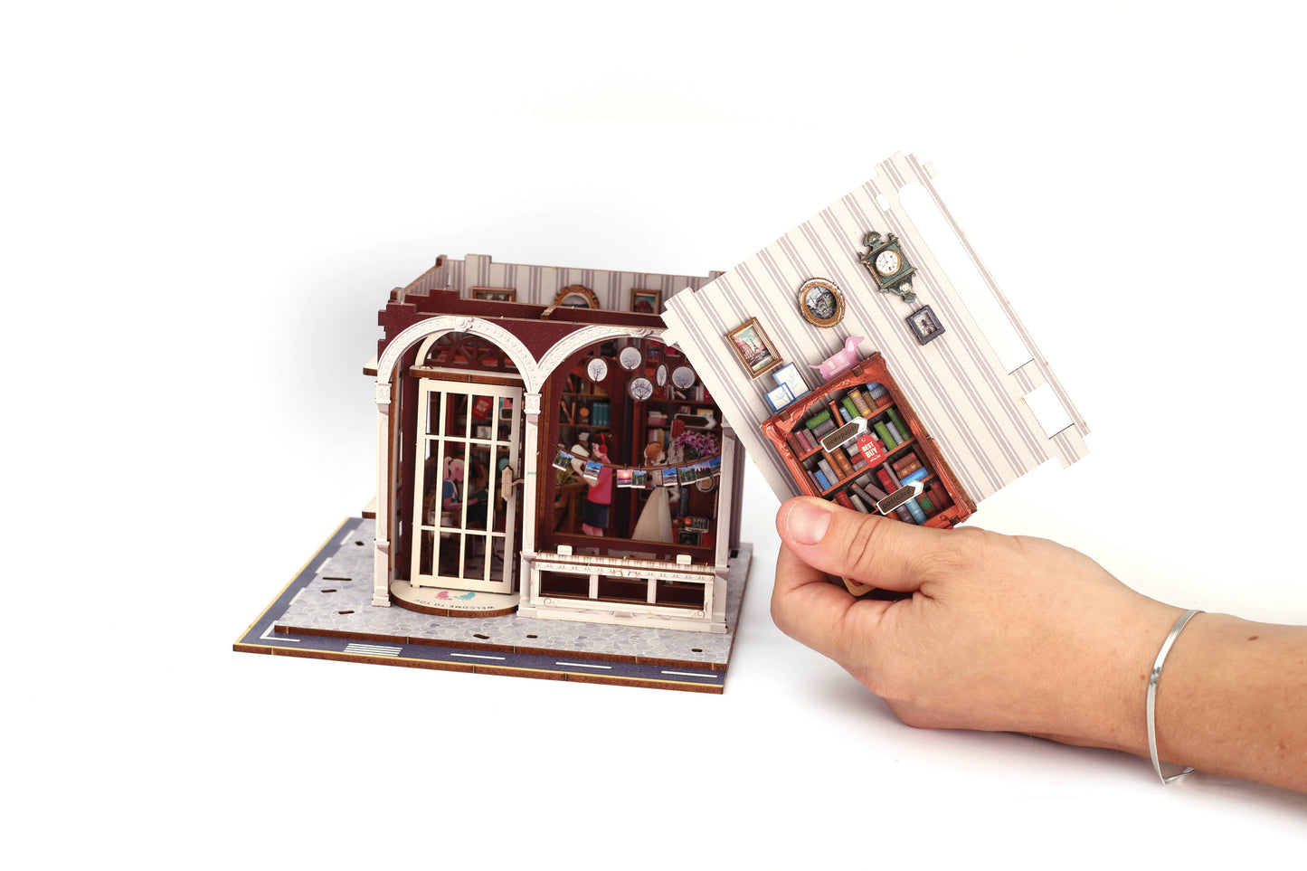Vitrine 3D Bois Book Store
