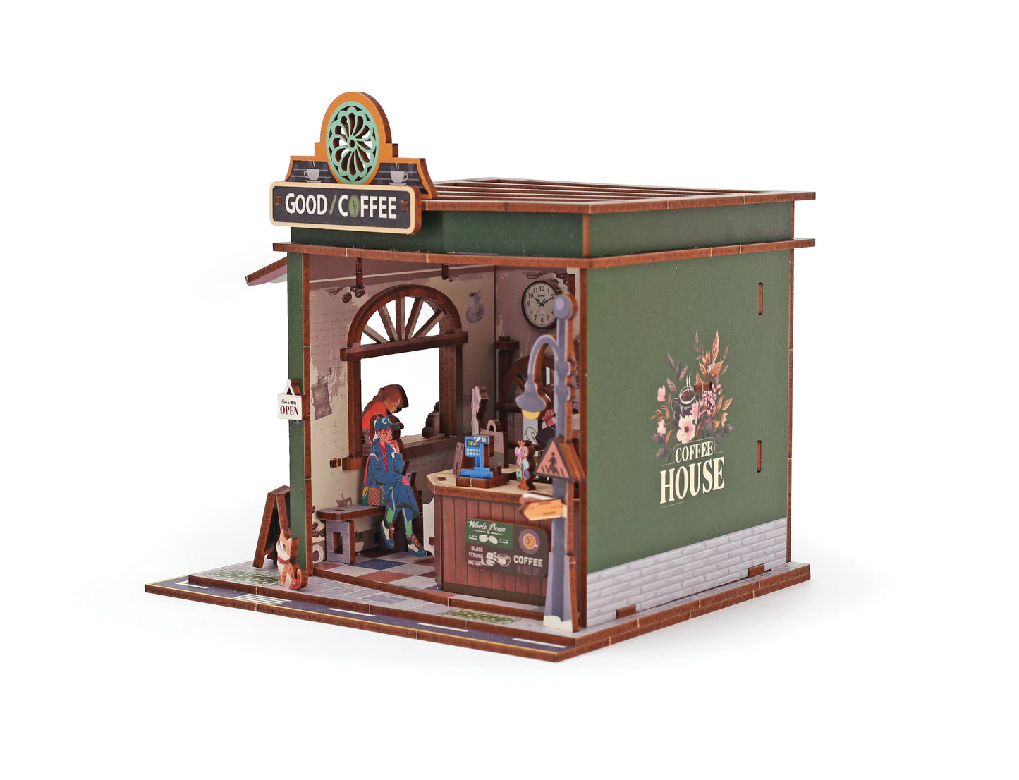 Vitrine 3D Bois Coffee Shop